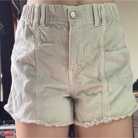 Zara Shorts Zara Y2k Cargo Shorts High Waisted Distressed Cargo